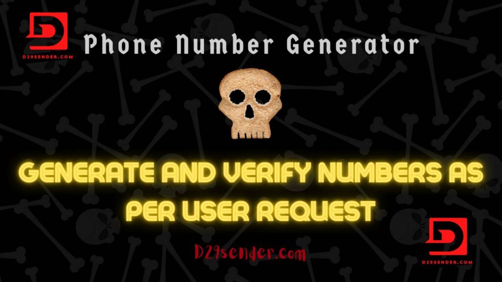 Phone Number Generator – D29Sender